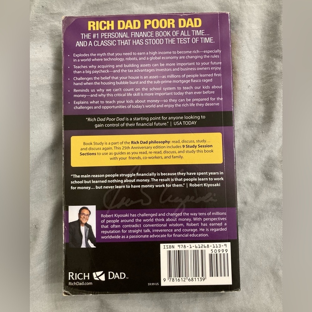 Rich Dad Poor Dad Book - Picture 2 of 2